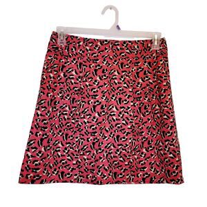 Marc by Marc Jacobs pink cheetah print cotton A-line mini skirt mob wife maximal